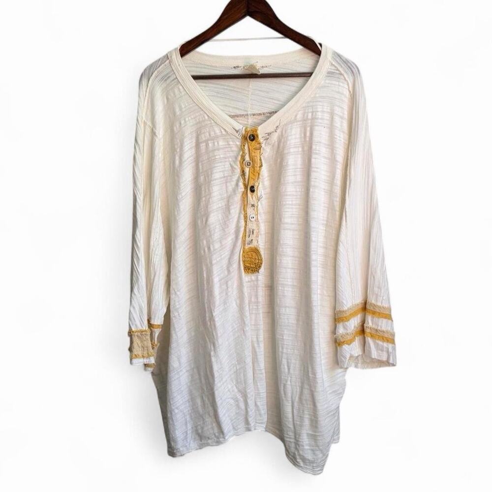 We the Free Bohemian Grunge Women’s L Long Sleeve Tunic Lightweight Top